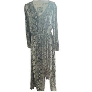 Express Monochrome Snakeskin Dress